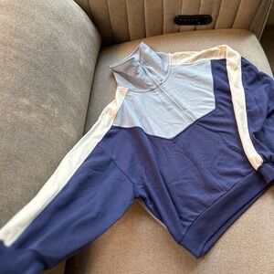 Colorblock Quarter-Zip Sweatshirt